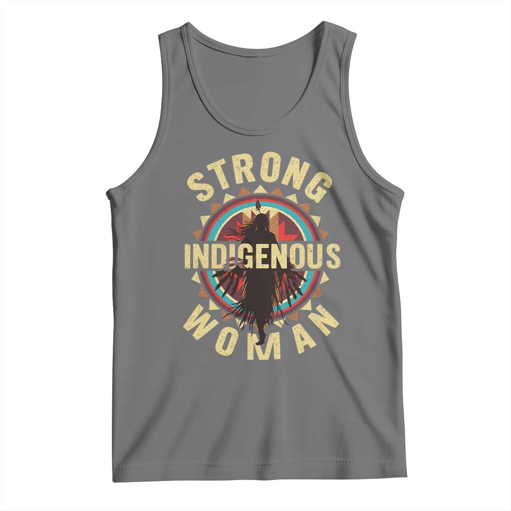 Strong Indigenous Woman Empowerment Tank Top Native American TS11 Black Heather Print Your Wear