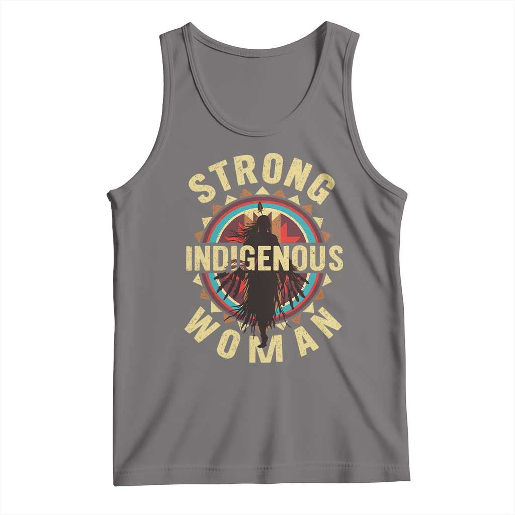 Strong Indigenous Woman Empowerment Tank Top Native American TS11 Deep Heather Print Your Wear