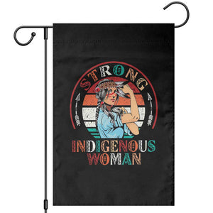 Strong Indigenous Woman MMIW Awareness Garden Flag Native American TS11 Black Print Your Wear