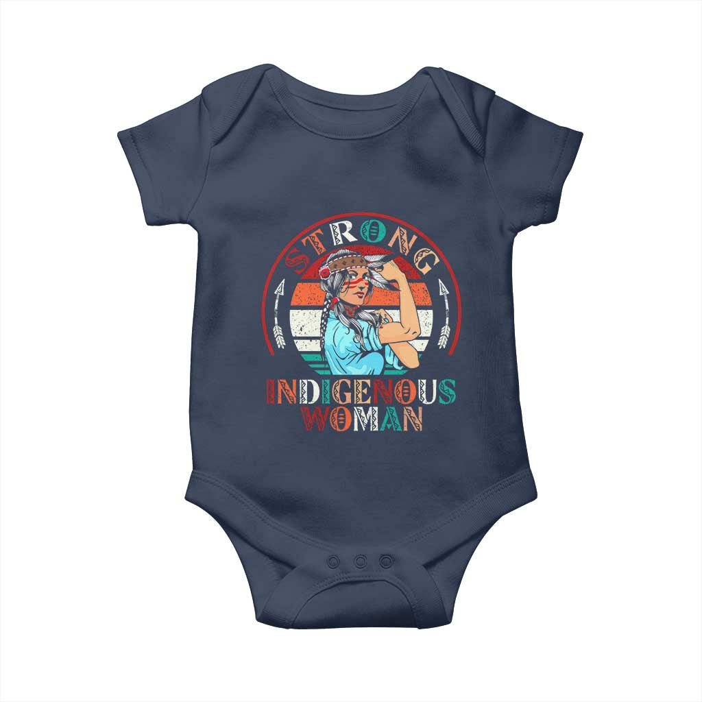 Strong Indigenous Woman MMIW Awareness Baby Onesie Native American TS11 Navy Print Your Wear