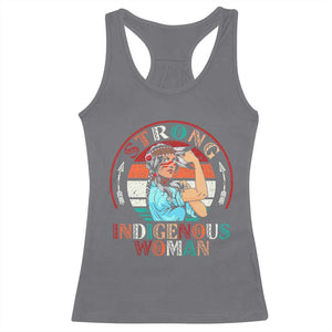 Strong Indigenous Woman MMIW Awareness Racerback Tank Top Native American TS11 Charcoal Print Your Wear