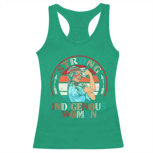 Strong Indigenous Woman MMIW Awareness Racerback Tank Top Native American TS11 Irish Green Print Your Wear