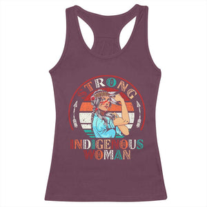 Strong Indigenous Woman MMIW Awareness Racerback Tank Top Native American TS11 Maroon Print Your Wear