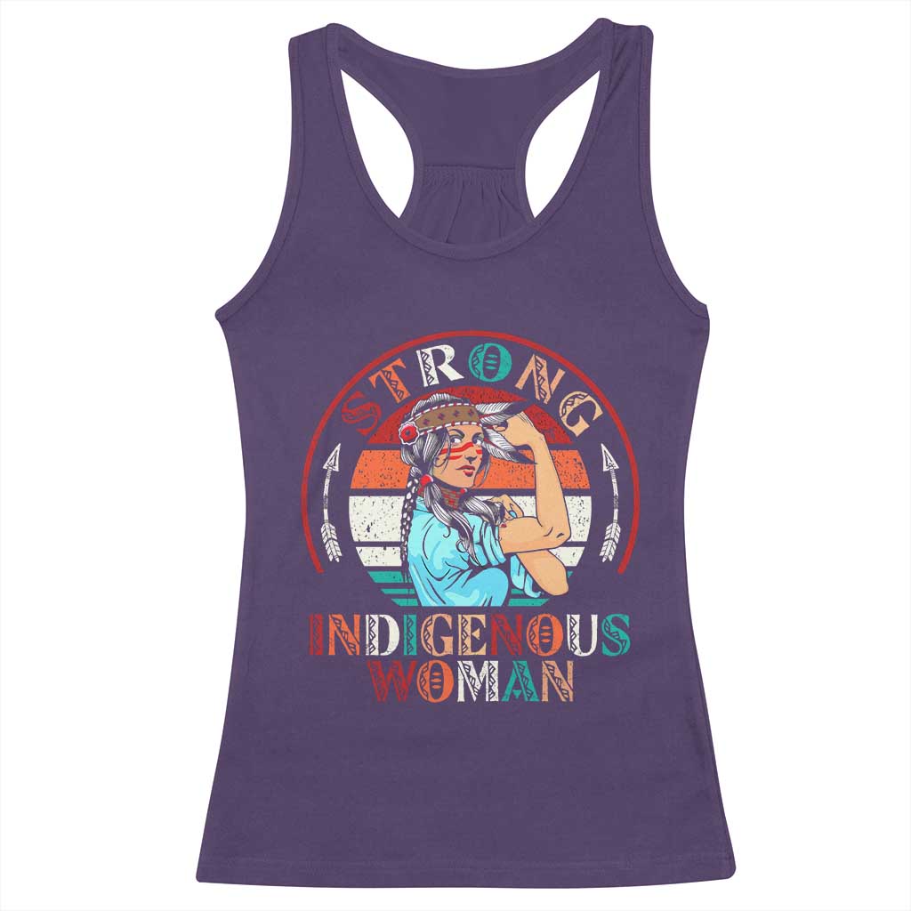 Strong Indigenous Woman MMIW Awareness Racerback Tank Top Native American TS11 Purple Print Your Wear