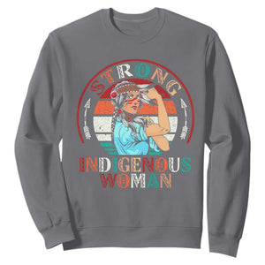 Strong Indigenous Woman MMIW Awareness Sweatshirt Native American TS11 Charcoal Print Your Wear