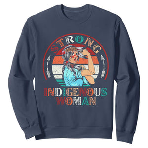 Strong Indigenous Woman MMIW Awareness Sweatshirt Native American TS11 Navy Print Your Wear