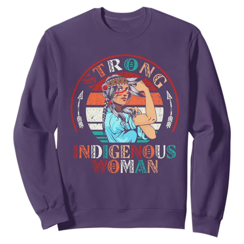 Strong Indigenous Woman MMIW Awareness Sweatshirt Native American TS11 Purple Print Your Wear