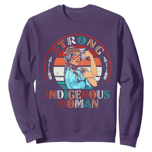 Strong Indigenous Woman MMIW Awareness Sweatshirt Native American TS11 Purple Print Your Wear