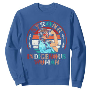 Strong Indigenous Woman MMIW Awareness Sweatshirt Native American TS11 Royal Blue Print Your Wear