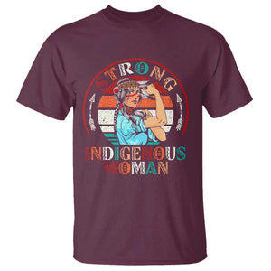 Strong Indigenous Woman MMIW Awareness T Shirt Native American TS11 Maroon Print Your Wear
