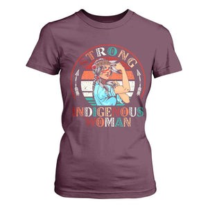Strong Indigenous Woman MMIW Awareness T Shirt For Women Native American TS11 Maroon Print Your Wear