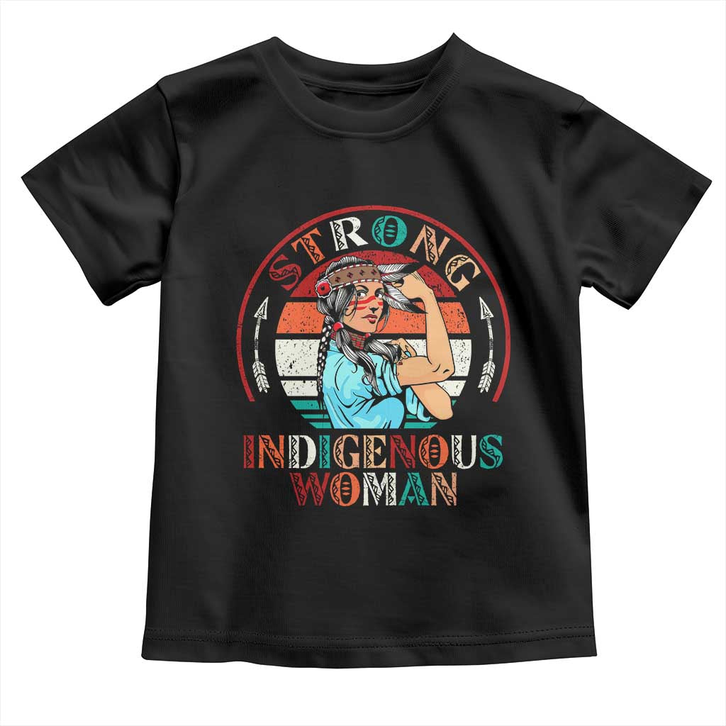 Strong Indigenous Woman MMIW Awareness Toddler T Shirt Native American TS11 Black Print Your Wear
