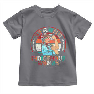 Strong Indigenous Woman MMIW Awareness Toddler T Shirt Native American TS11 Charcoal Print Your Wear