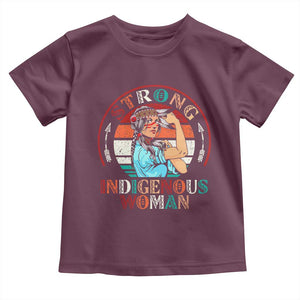 Strong Indigenous Woman MMIW Awareness Toddler T Shirt Native American TS11 Maroon Print Your Wear