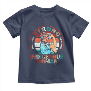 Strong Indigenous Woman MMIW Awareness Toddler T Shirt Native American TS11 Navy Print Your Wear