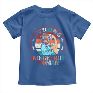 Strong Indigenous Woman MMIW Awareness Toddler T Shirt Native American TS11 Royal Blue Print Your Wear