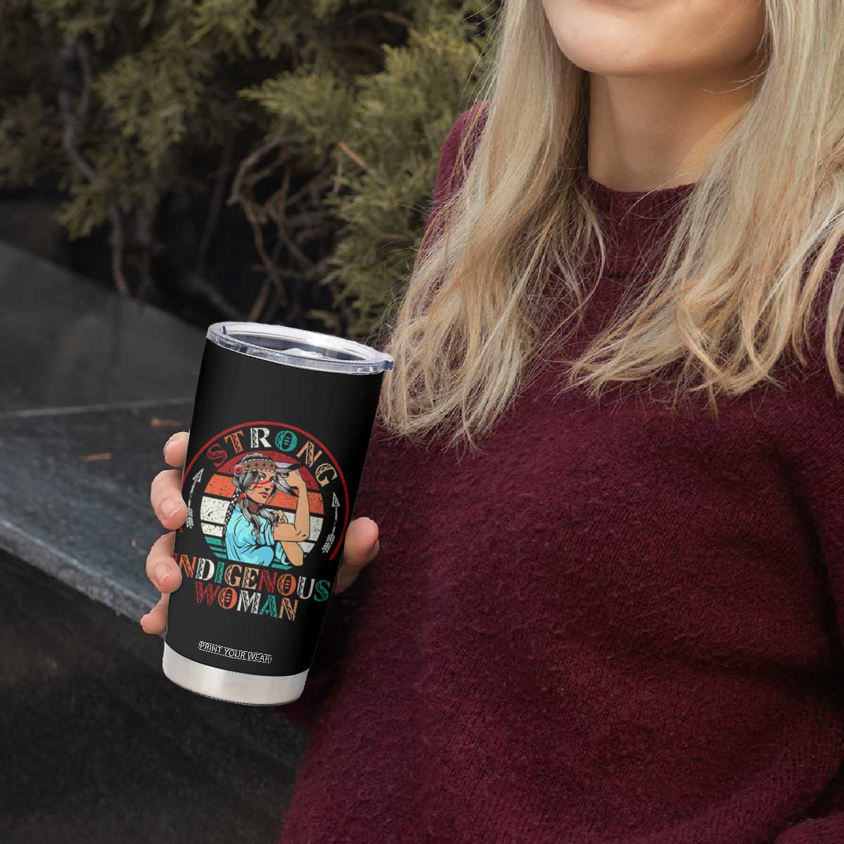 Strong Indigenous Woman MMIW Awareness Tumbler Cup Native American TS11 Print Your Wear