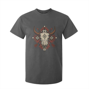 Native American Longhorn Bull Skull Tribal Arrows T Shirt For Kid TS11 Dark Heather Print Your Wear
