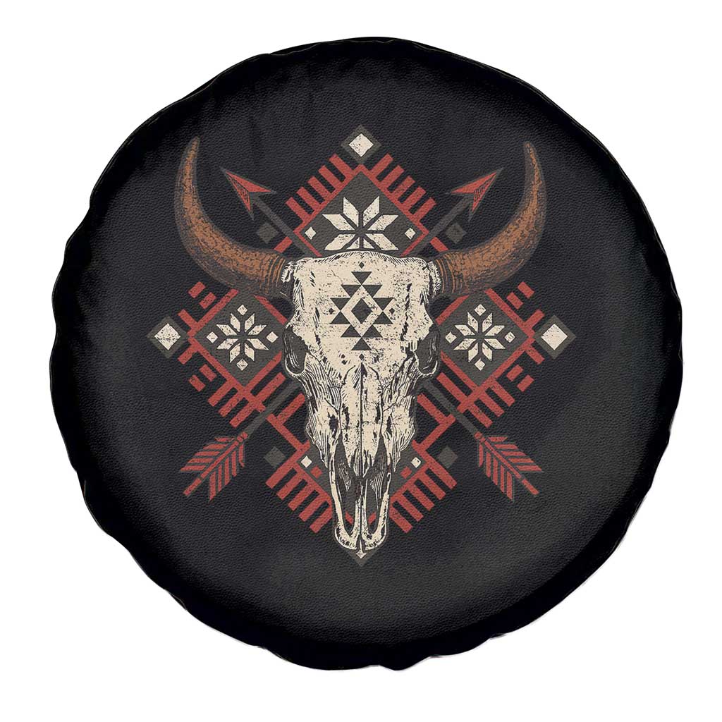 Native American Longhorn Bull Skull Tribal Arrows Spare Tire Cover TS11 Print Your Wear