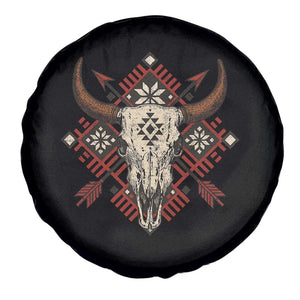 Native American Longhorn Bull Skull Tribal Arrows Spare Tire Cover TS11 Print Your Wear