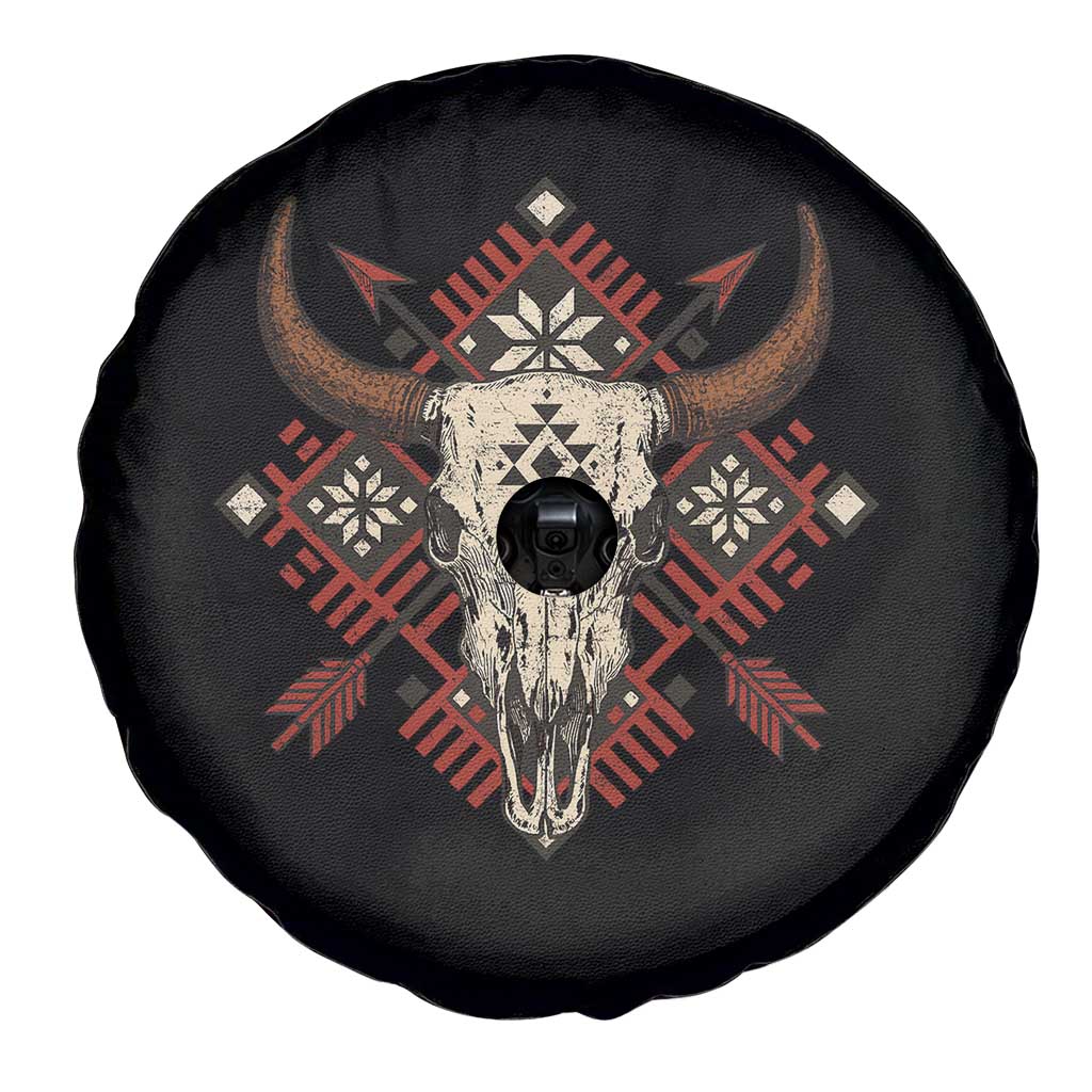 Native American Longhorn Bull Skull Tribal Arrows Spare Tire Cover TS11 Print Your Wear