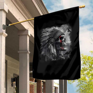 Native American Indian Chief Skull Headdress Crow Garden Flag TS11 Print Your Wear