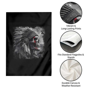 Native American Indian Chief Skull Headdress Crow Garden Flag TS11 Print Your Wear
