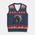 Native American Indian Chief Skull Headdress Crow V-Neck Knit Sweater Vest - Print Your Wear