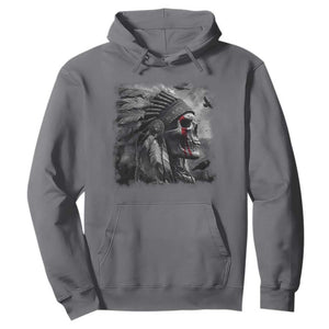 Native American Indian Chief Skull Headdress Crow Hoodie TS11 Charcoal Print Your Wear