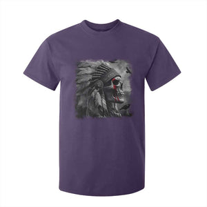 Native American Indian Chief Skull Headdress Crow T Shirt For Kid TS11 Purple Print Your Wear