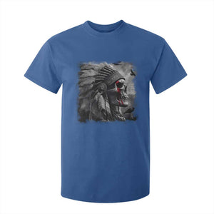 Native American Indian Chief Skull Headdress Crow T Shirt For Kid TS11 Royal Blue Print Your Wear