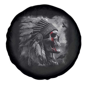 Native American Indian Chief Skull Headdress Crow Spare Tire Cover TS11 Print Your Wear
