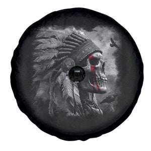 Native American Indian Chief Skull Headdress Crow Spare Tire Cover TS11 Print Your Wear