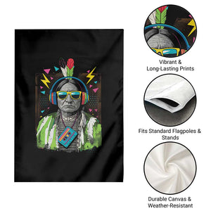 Funny Sitting Bull 90s Nostalgia Pop Art Garden Flag Retro Native American Chief TS11 Print Your Wear