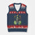 Funny Sitting Bull 90s Nostalgia Pop Art V-Neck Knit Sweater Vest Retro Native American Chief - Print Your Wear
