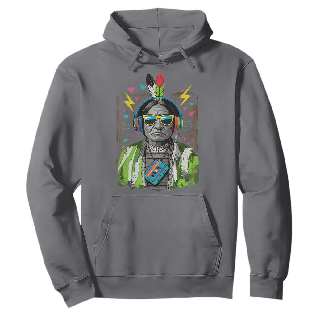 Funny Sitting Bull 90s Nostalgia Pop Art Hoodie Retro Native American Chief TS11 Charcoal Print Your Wear