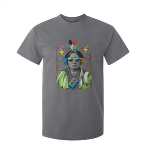 Funny Sitting Bull 90s Nostalgia Pop Art T Shirt For Kid Retro Native American Chief TS11 Charcoal Print Your Wear