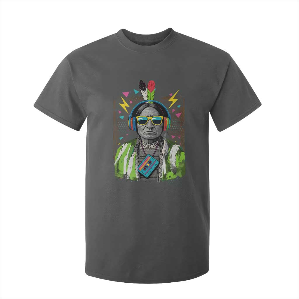 Funny Sitting Bull 90s Nostalgia Pop Art T Shirt For Kid Retro Native American Chief TS11 Dark Heather Print Your Wear