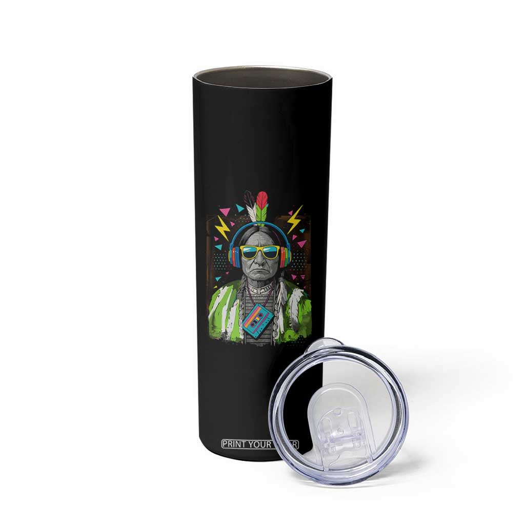 Funny Sitting Bull 90s Nostalgia Pop Art Skinny Tumbler Retro Native American Chief TS11 Print Your Wear