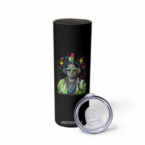 Funny Sitting Bull 90s Nostalgia Pop Art Skinny Tumbler Retro Native American Chief TS11 Print Your Wear