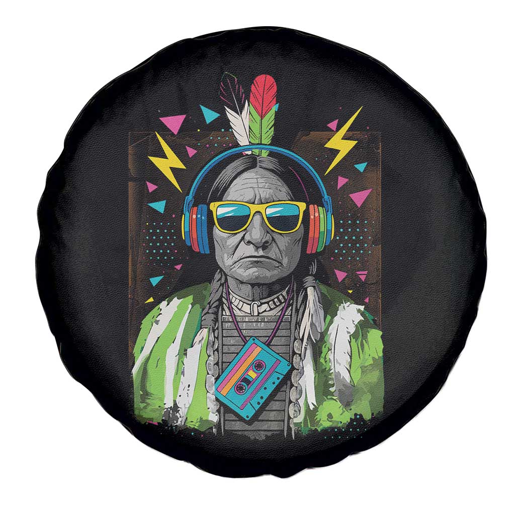 Funny Sitting Bull 90s Nostalgia Pop Art Spare Tire Cover Retro Native American Chief TS11 Print Your Wear