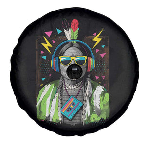 Funny Sitting Bull 90s Nostalgia Pop Art Spare Tire Cover Retro Native American Chief TS11 Print Your Wear