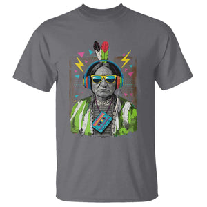 Funny Sitting Bull 90s Nostalgia Pop Art T Shirt Retro Native American Chief TS11 Charcoal Print Your Wear