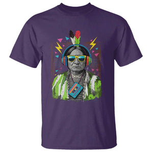 Funny Sitting Bull 90s Nostalgia Pop Art T Shirt Retro Native American Chief TS11 Purple Print Your Wear