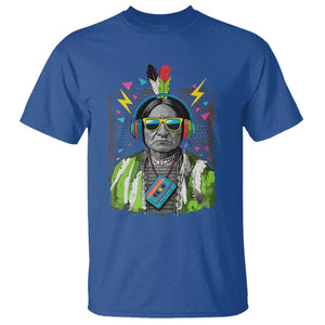 Funny Sitting Bull 90s Nostalgia Pop Art T Shirt Retro Native American Chief TS11 Royal Blue Print Your Wear