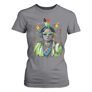 Funny Sitting Bull 90s Nostalgia Pop Art T Shirt For Women Retro Native American Chief TS11 Charcoal Print Your Wear
