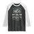 I Am A Grumpy Old Veteran My Level Of Sarcasm Depends On Your Level Of Stupidity Raglan Shirt TS11 Black White Print Your Wear