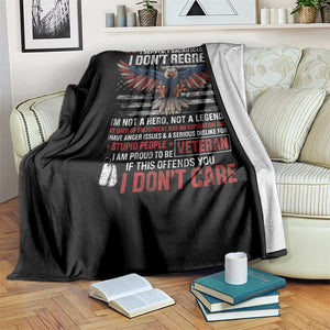I Am A Grumpy Veteran I Served I Sacrificed I Dont Regret Throw Blanket American Flag Bald Eagle TS11 Print Your Wear