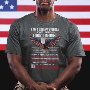 I Am A Grumpy Veteran I Served I Sacrificed I Dont Regret T Shirt American Flag Bald Eagle TS11 Dark Heather Print Your Wear