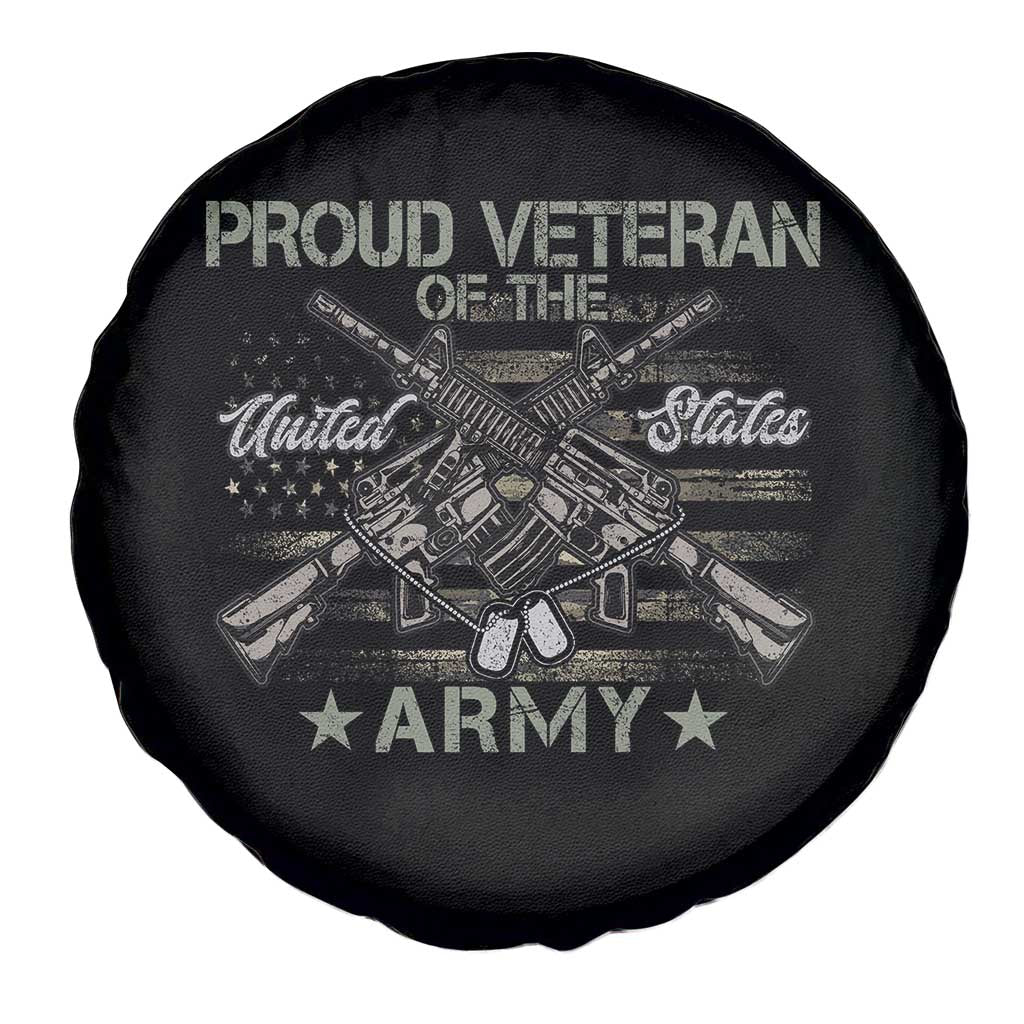 Proud Veteran Of The United States Army Spare Tire Cover USA Flag Camouflage TS11 Print Your Wear
